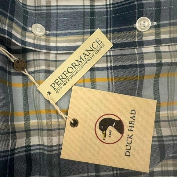 Duck Head Walton Performance Poplin Sport Long-Sleeve Shirt Size: Medium NWT - Picture 8 of 11